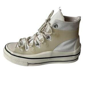 Converse Sneakers High Top Beige White Cream Shoes Men's Size 6 Women's Size 8